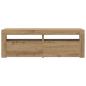 Preview: TV-Schrank mit LED Artisan-Eiche 120x35x40 cm Holzwerkstoff
