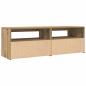 Preview: TV-Schrank mit LED Artisan-Eiche 120x35x40 cm Holzwerkstoff