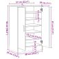 Preview: Schuhschrank Altholz-Optik 60x35x92 cm Holzwerkstoff