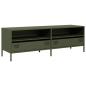 Preview: TV-Schrank Olivgrün 135x39x43,5 cm Kaltgewalzter Stahl