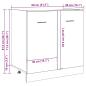 Preview: Spülenunterschrank Artisan-Eiche 80x46x81,5 cm Holzwerkstoff