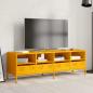 Preview: TV-Schrank Senfgelb 135x39x43,5 cm Kaltgewalzter Stahl