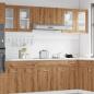 Preview: Hängeschrank Glas Artisan-Eiche 40x31x60 cm Holzwerkstoff