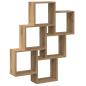 Preview: ARDEBO.de - Würfelregal Artisan-Eiche 78x15x93 cm Holzwerkstoff