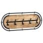 Preview: Wandgarderobe mit 5 Haken Raues Mangoholz