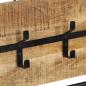 Preview: Wandgarderobe mit 5 Haken Raues Mangoholz