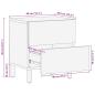 Preview: Nachttische 2 Stk. Schwarz 40x33,5x46 cm Raues Mangoholz