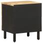 Preview: Nachttische 2 Stk. Schwarz 40x33,5x46 cm Raues Mangoholz