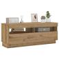 Preview: ARDEBO.de - TV-Schrank mit LED-Leuchten Artisan-Eiche 100x35x40 cm