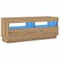 Preview: TV-Schrank mit LED-Leuchten Artisan-Eiche 100x35x40 cm