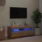 Preview: TV-Schrank mit LED-Leuchten Artisan-Eiche 100x35x40 cm