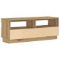 Preview: TV-Schrank mit LED-Leuchten Artisan-Eiche 100x35x40 cm