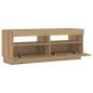 Preview: TV-Schrank mit LED-Leuchten Artisan-Eiche 100x35x40 cm