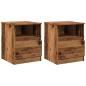 Preview: Nachttische 2 Stk. Altholz-Optik 40x40x50 cm Holzwerkstoff