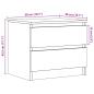 Preview: Nachttisch Artisan-Eiche 50x40x43,5 cm Holzwerkstoff