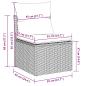 Preview: 6-tlg. Garten-Sofagarnitur mit Kissen Braun Poly Rattan