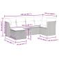 Preview: 6-tlg. Garten-Sofagarnitur mit Kissen Braun Poly Rattan