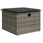 Preview: 4-tlg. Garten-Sofagarnitur mit Kissen Grau Poly Rattan