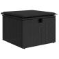 Preview: 5-tlg. Garten-Sofagarnitur mit Kissen Schwarz Poly Rattan