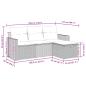 Preview: 4-tlg. Garten-Sofagarnitur mit Kissen Schwarz Poly Rattan