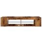 Preview: TV-Schrank mit LED-Leuchten Altholz-Optik 135x39x30 cm