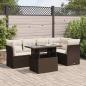 Preview: ARDEBO.de - 6-tlg. Garten-Sofagarnitur mit Kissen Braun Poly Rattan