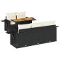 Preview: 6-tlg. Garten-Sofagarnitur mit Kissen Schwarz Poly Rattan