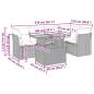 Preview: 6-tlg. Garten-Sofagarnitur mit Kissen Schwarz Poly Rattan