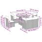 Preview: 9-tlg. Garten-Sofagarnitur mit Kissen Schwarz Poly Rattan