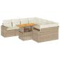 Preview: 9-tlg. Garten-Sofagarnitur mit Kissen Beige Poly Rattan
