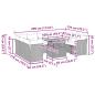 Preview: 10-tlg. Garten-Sofagarnitur mit Kissen Grau Poly Rattan