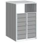Preview: Mülltonnenbox für 1 Tonne Grau 72x81x115 cm Stahl