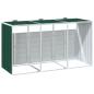 Preview: Mülltonnenbox für 3 Tonnen Grün 216x81x115 cm Stahl