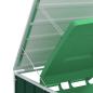 Preview: Mülltonnenbox für 3 Tonnen Grün 216x81x115 cm Stahl