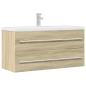 Preview: ARDEBO.de - Waschbeckenunterschrank Sonoma-Eiche 100x38,5x48 cm