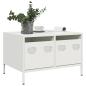 Preview: ARDEBO.de - TV-Schrank Weiß 68x50x43,5 cm Kaltgewalzter Stahl