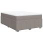 Preview: Boxspringbett mit Matratze Taupe 160x200 cm Stoff