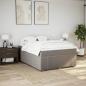 Preview: Boxspringbett mit Matratze Taupe 160x200 cm Stoff