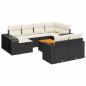 Preview: 11-tlg. Garten-Sofagarnitur mit Kissen Schwarz Poly Rattan