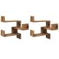 Preview: ARDEBO.de - Wand-Eckregale 2 Stk. Altholz-Optik 40x40x49,5 Holzwerkstoff