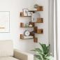 Preview: Wand-Eckregale 2 Stk. Altholz-Optik 40x40x49,5 Holzwerkstoff