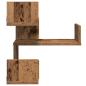 Preview: Wand-Eckregale 2 Stk. Altholz-Optik 40x40x49,5 Holzwerkstoff