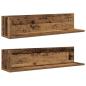 Preview: Wandregale 2 Stk. Altholz-Optik 75x16,5x16,5 cm Holzwerkstoff