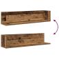 Preview: Wandregale 2 Stk. Altholz-Optik 75x16,5x16,5 cm Holzwerkstoff