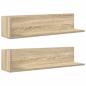 Preview: Wandregale 2 Stk. Sonoma-Eiche 75x16,5x16,5 cm Holzwerkstoff