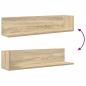 Preview: Wandregale 2 Stk. Sonoma-Eiche 75x16,5x16,5 cm Holzwerkstoff