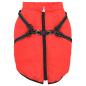 Preview: Hundemantel mit Geschirr Wasserdicht Reflektierend Rot 3XL