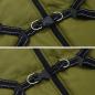Preview: Hundemantel mit Geschirr Wasserdicht Armeegrün 3XL