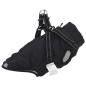 Preview: ARDEBO.de - Hundemantel mit Geschirr Wasserdicht Reflektierend Schwarz XL