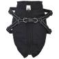 Preview: Hundemantel mit Geschirr Wasserdicht Reflektierend Schwarz XL